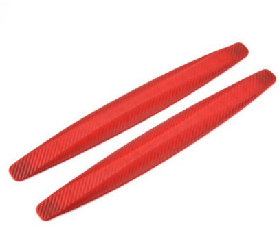 1 Paar Auto Bumper Protector Corner Guard Anti-Kras Strips Sticker Bescherming Body Protector Rubber Sticker Rood