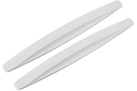 1 Paar Auto Bumper Protector Corner Guard Anti-Kras Strips Sticker Bescherming Body Protector Rubber Sticker wit