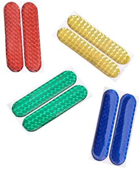 1 Paar Auto Reflecterende Stickers Drip Reflecterende Waarschuwing Stickers Deur Anti-Collision Stickers Drip Reflecterende Stickers Rood