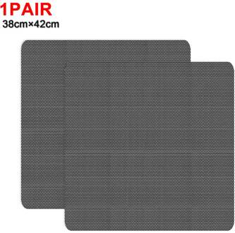 1 Paar Auto Venster Parasols Zonnebrandcrème Film Sticker 4 Size Pvc Auto Zonnebrandcrème Stickers Cover Herbruikbare Screen Isolatie Film zwart 42X38CM