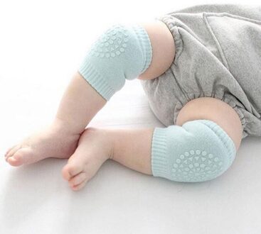 1 paar baby kniebeschermers kids veiligheid kruipen elleboog kussen pad infant peuters baby been warmer knie ondersteuning protector baby knieschijf blauw groen