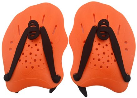 1 Paar Beginner Training Aid Duiken Zwemmen Peddels Water Sport Multifunctionele Praktijk Ergonomische Mannen Vrouwen Voor Handen Platte Oranje