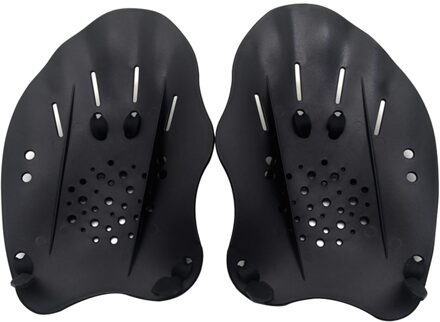 1 Paar Beginner Training Aid Duiken Zwemmen Peddels Water Sport Multifunctionele Praktijk Ergonomische Mannen Vrouwen Voor Handen Platte zwart