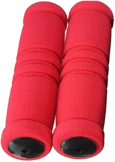 1 paar Bike Racing Fiets Motorfiets Handle Bar Foam Spons Grip Cover antislip superlichte comfortabele fiets accessoires rood