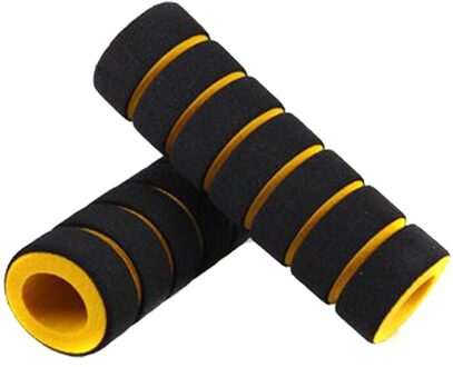 1 Paar Bike Racing Fiets Motorfiets Handle Bar Foam Spons Grip Cover Antislip Universal Fiets Accessoires Off Road bicicleta geel