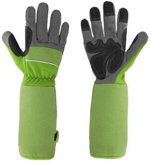 1 Paar Bloemenprint Tuinieren Handschoenen Kunstleer Lange Mouwen Glove Vrouwen Antislip Schoonmaken Huishoudelijke Mitten