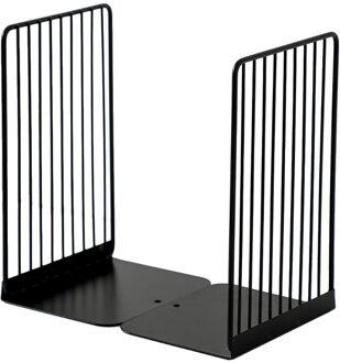 1 Paar Boekensteun Boek Stand Ondersteuning Eenvoudige Ijzeren Desktop Non Slip Rack Plank Houder Y51A zwart