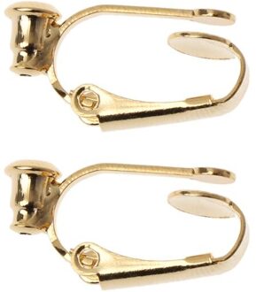 1 paar Clip Op Hoop Earring Converters Geen-pierced Turn Elke Stud In EEN Clip-On Goud-kleur