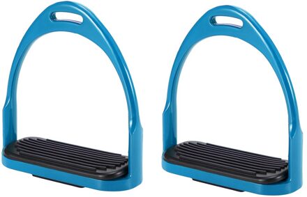 1 Paar Comfortabele Paard Stijgbeugel Aluminium Pedaal Rijden Accessoires Outdoor Antislip Veiligheid Apparatuur Rustproof Lichtgewicht Blauw