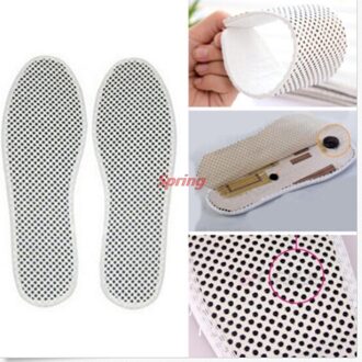 1 Paar Comfortabele Warme Nano Toermalijn Magnetische Zelf Verwarming Binnenzool Voet Inlegzolen Warme Pasta Pads Vrouwen Mannen