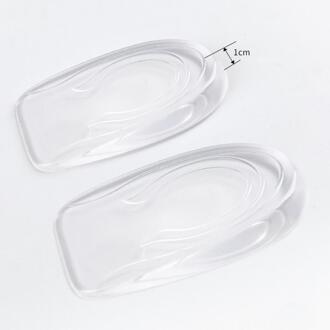 1 Paar Comfy Unisex Vrouwen Mannen Siliconen Gel Lift Hoogte Voetverzorging Protector Verhoog Inlegzolen Hak Insert Pad 7 heren-1cm