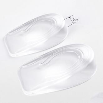 1 Paar Comfy Unisex Vrouwen Mannen Siliconen Gel Lift Hoogte Voetverzorging Protector Verhoog Inlegzolen Hak Insert Pad 7 heren-2cm