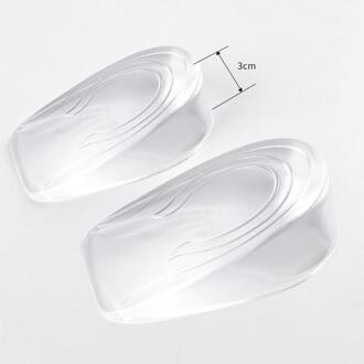 1 Paar Comfy Unisex Vrouwen Mannen Siliconen Gel Lift Hoogte Voetverzorging Protector Verhoog Inlegzolen Hak Insert Pad 7 heren-3cm