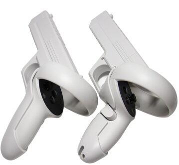 1 Paar Controller Beschermhoes Met Riem Handvat Grip Voor Oculus Quest 2 Vr Kit Beschermhoes Handvat Grip wit