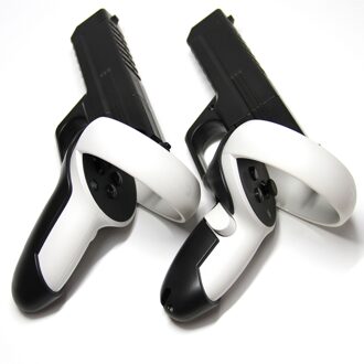 1 Paar Controller Beschermhoes Met Riem Handvat Grip Voor Oculus Quest 2 Vr Kit Beschermhoes Handvat Grip zwart