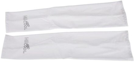 1 Paar Cooling Arm Sleeves Cover Uv Sun Protection Golf Fiets Outdoor Sport Bescherming Skins wit