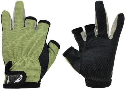 1 Paar Draagbare Outdoor Sport Anti-Slip Ademende Vissen Handschoenen Draagbare Aanpakt Mtb Handschoenen Fiets Accessoires groen