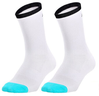 1 Paar Dunne Fitness Sokken Ademende Zweet Absorberende Mid Sokken Voor Fietsen Hardlopen wit