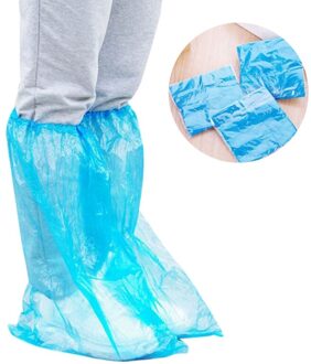 1 Paar Duurzaam Waterdichte Dikke Plastic Wegwerp Regen Schoenen Hoge-Top Boot N58B