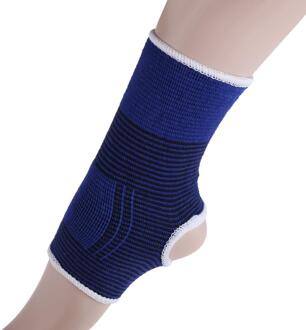 1 Paar Elastische Knie Blauwe Kniebeschermers Knie Brace Been Artritis Injury Gym Mouwen Elastische Bandage Enkel Brace Ondersteuning Ankle Brace Support