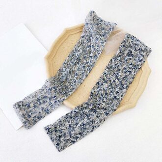 1 Paar Elegante Lange Mouw Mooie Bloemen Cool Zon Uv-bescherming Kant Vrouwen Arm Covers Running Fietsen Mouwen Voor Arm vrouwen grijs