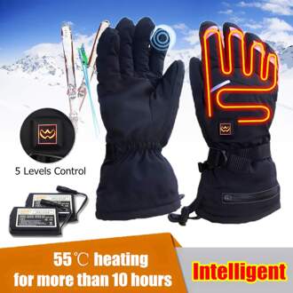 1 paar Elektrische Verwarmde Handschoenen Batterij Aangedreven Thermische Verwarmde Handschoenen voor Mannen Vrouwen Winter Handwarmer Snowboard Ski Handschoenen XL