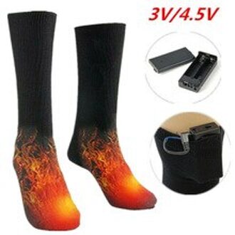1 Paar Elektrische Verwarmde Lange Sokken Boot Voeten Warmer Winter Usb Oplaadbare Sok Wintersport 3V/4.5V Quick verwarming Binnenzool Sok