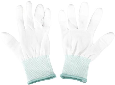 1 Paar Esd Pc Computer Werken Anti-Slip Anti Slip Anti-Statische Witte Handschoenen