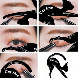 1 paar Eyeliner Stencil Modellen Cat Eye Lijn Shaper Template Makeup Beauty Tools Professionele