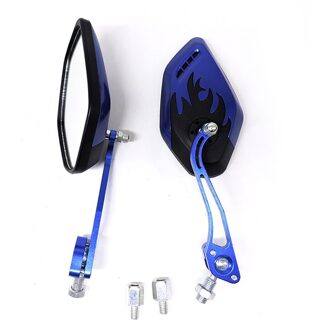 1 Paar Fiets Achteruitkijkspiegel Universal Motor Scooter Mtb Road Fiets Achteruitkijkspiegel Flexibele Cycling Bike Handvat Achteruitkijkspiegels blauw