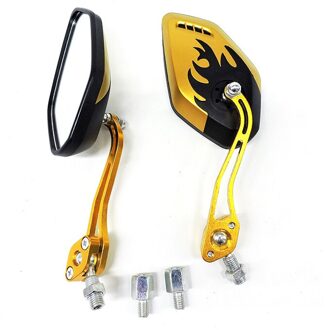 1 Paar Fiets Achteruitkijkspiegel Universal Motor Scooter Mtb Road Fiets Achteruitkijkspiegel Flexibele Cycling Bike Handvat Achteruitkijkspiegels gouden