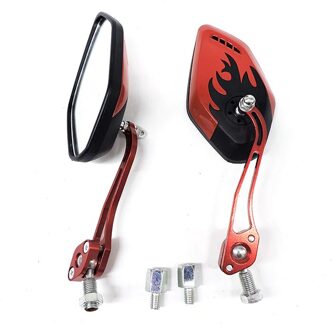 1 Paar Fiets Achteruitkijkspiegel Universal Motor Scooter Mtb Road Fiets Achteruitkijkspiegel Flexibele Cycling Bike Handvat Achteruitkijkspiegels rood