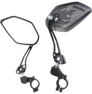 1 Paar Fiets Achteruitkijkspiegel Universal Motor Scooter Mtb Road Fiets Achteruitkijkspiegel Flexibele Cycling Bike Handvat Achteruitkijkspiegels zwart A