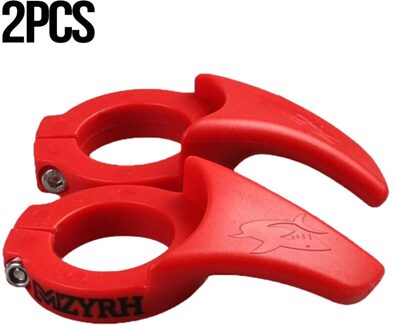1 Paar Fiets Adjunct Handvat Nylon Anti-Slip Fiets Secundaire Rest Stuur Lichtgewicht Stuur Fietsonderdelen Rood