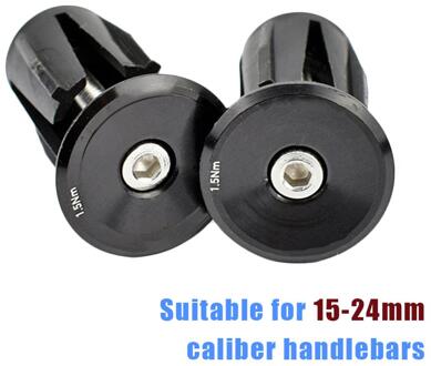 1 Paar Fiets Grips Handle Bar Ends Cap Bmx Mtb Stuur Stekkers Fietsstuur Weg Mountainbike Fiets Accessoires YL201957-BK1