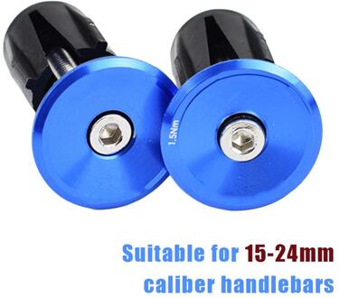 1 Paar Fiets Grips Handle Bar Ends Cap Bmx Mtb Stuur Stekkers Fietsstuur Weg Mountainbike Fiets Accessoires YL201957-BU1