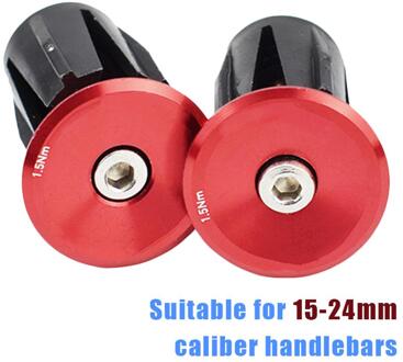 1 Paar Fiets Grips Handle Bar Ends Cap Bmx Mtb Stuur Stekkers Fietsstuur Weg Mountainbike Fiets Accessoires YL201957-RD1