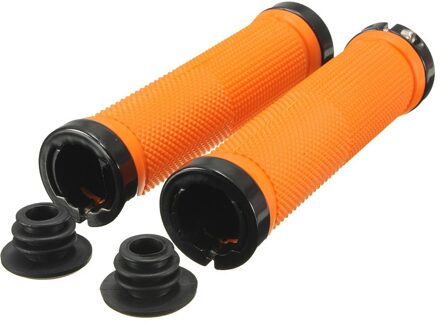 1 Paar Fiets Handvat Grip Mtb Bmx Fiets Stuur Grips Oranje