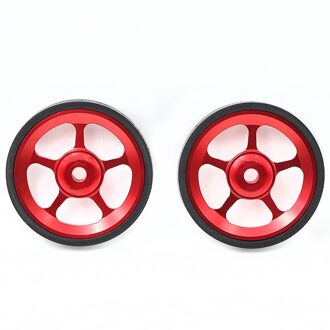 1 Paar Fiets Mini Voor Brompton Rijden Modificatie Outdoor Stabiele Sport Fietsen Vouwfiets Wielen Super Licht 29.5G Rood