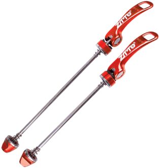 1 Paar Fiets Mountainbike Snelspanner Wheel Voor Achter Spiesjes rood