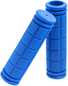 1 Paar Fiets Rubber Soft Stuur Anti-Slip Comfortabele Stuur Grips Mountainbike Handvat Fiets Accessoires #40 donker blauw