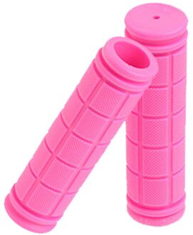 1 Paar Fiets Rubber Soft Stuur Anti-Slip Comfortabele Stuur Grips Mountainbike Handvat Fiets Accessoires #40 roze