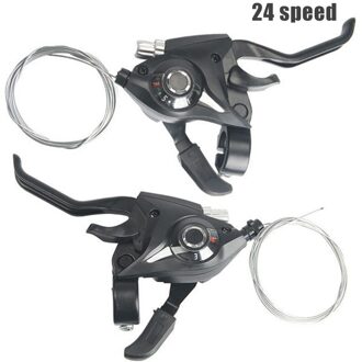 1 Paar Fiets Shifter Brake Siamese Derailleurs Weg Mountainbike Fietsen Disc Handvat Shifter Hendels Rw 24 speed