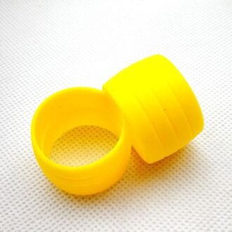 1 Paar Fiets Siliconen Elastiek Bevestigingsring Stekkers Waterdichte Slijtvaste Band Siliconen Lussen Voor Road Bike Bar Tape geel