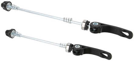 1 Paar Fiets Snelspanners Road Mountainbike Voor Achter Spies Fiets Accessoire zwart