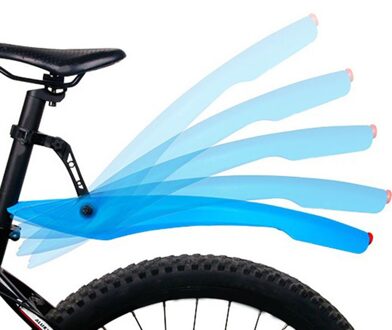 1 Paar Fiets Spatbord Met Led Mtb 24 26 27.5 Inch Voor/Achterwiel lucht blauw