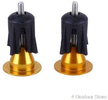 1 Paar Fiets Stuur Cap Fiets Grips Aluminium Fiets Stuur End Lock-On Stekkers Bar Grips Caps Covers fiets Onderdelen Au26 Goud