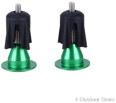1 Paar Fiets Stuur Cap Fiets Grips Aluminium Fiets Stuur End Lock-On Stekkers Bar Grips Caps Covers fiets Onderdelen Au26 groen