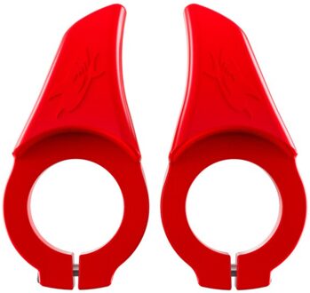 1 Paar Fiets Stuur End Grips 22.2Mm Glasvezel Voor Racefietsen Mtbs Elektrische Scooter Rood