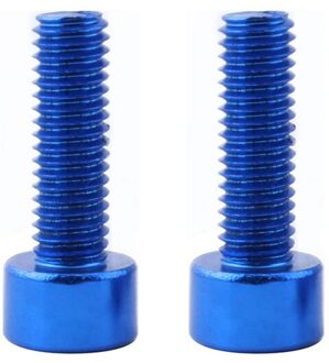 1 Paar Fiets Waterkoker Rack Schroef Fiets Bidonhouder Bouten M5 Aluminium Hex Socket Schroeven blauw